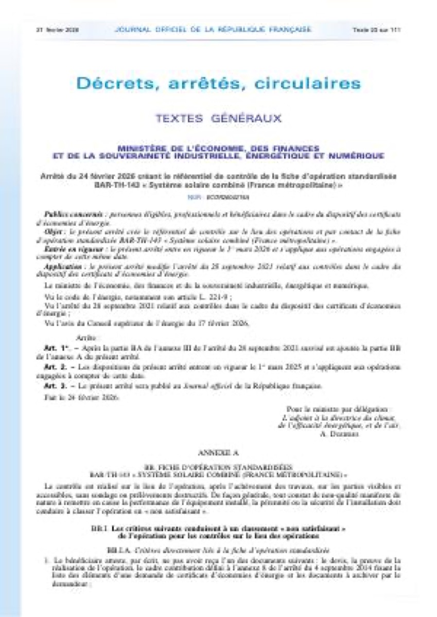 BAR-TH-143 : le nouveau référentiel de contrôle est là