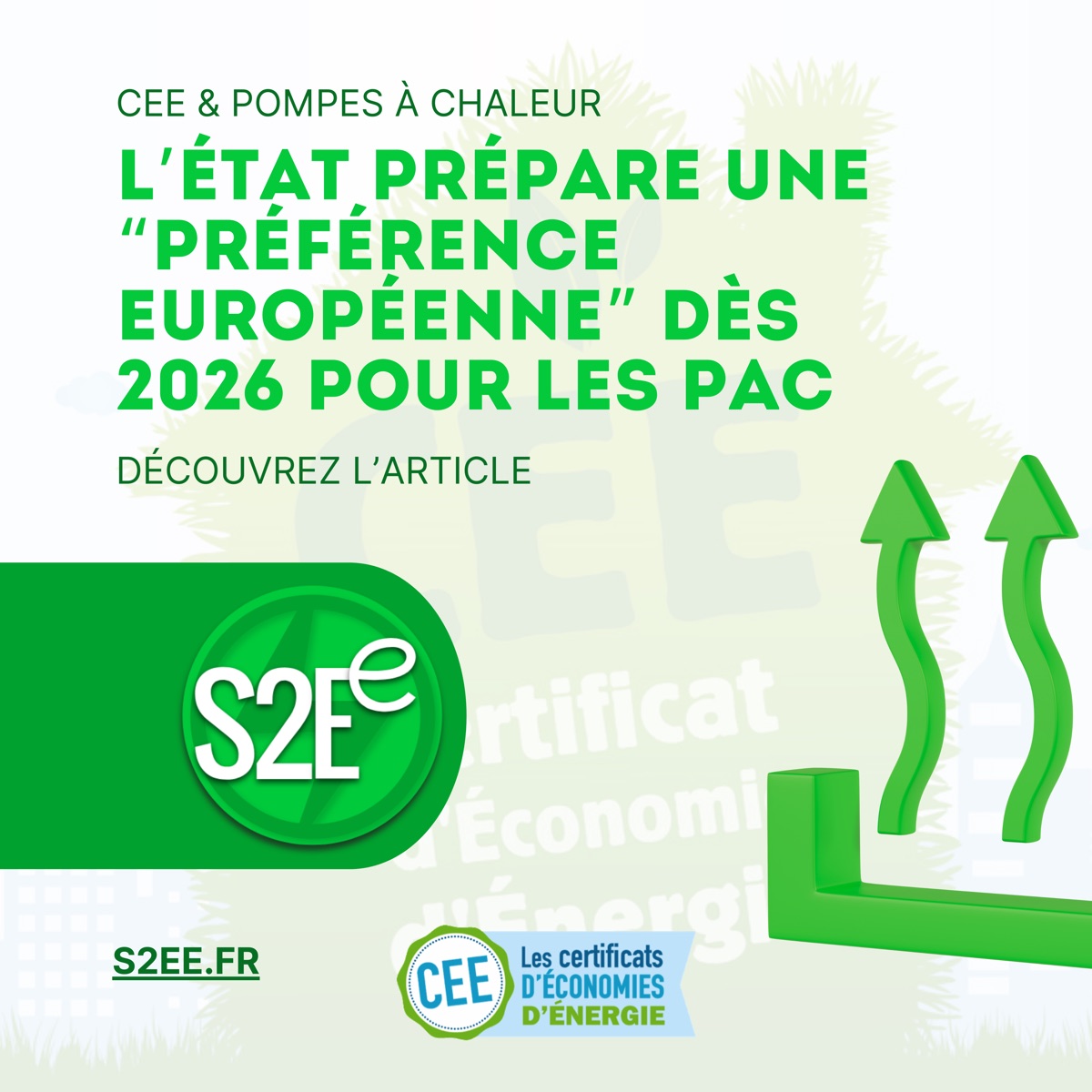 CEE & Pompes à chaleur : l’État prépare une “préférence européenne” dès 2026