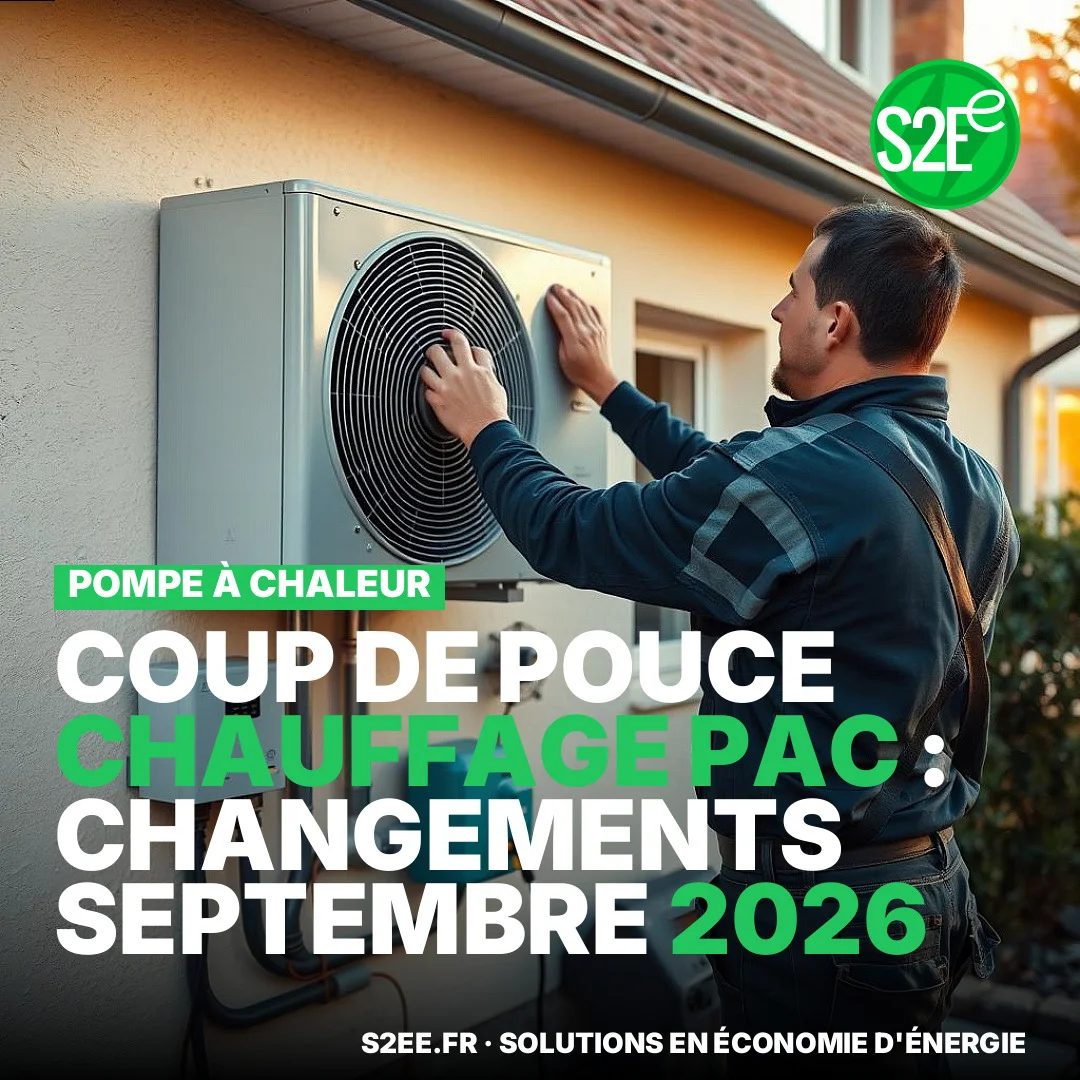 Le Coup de pouce « Chauffage » pour les pompes à chaleur change dès le 1er septembre 2026.