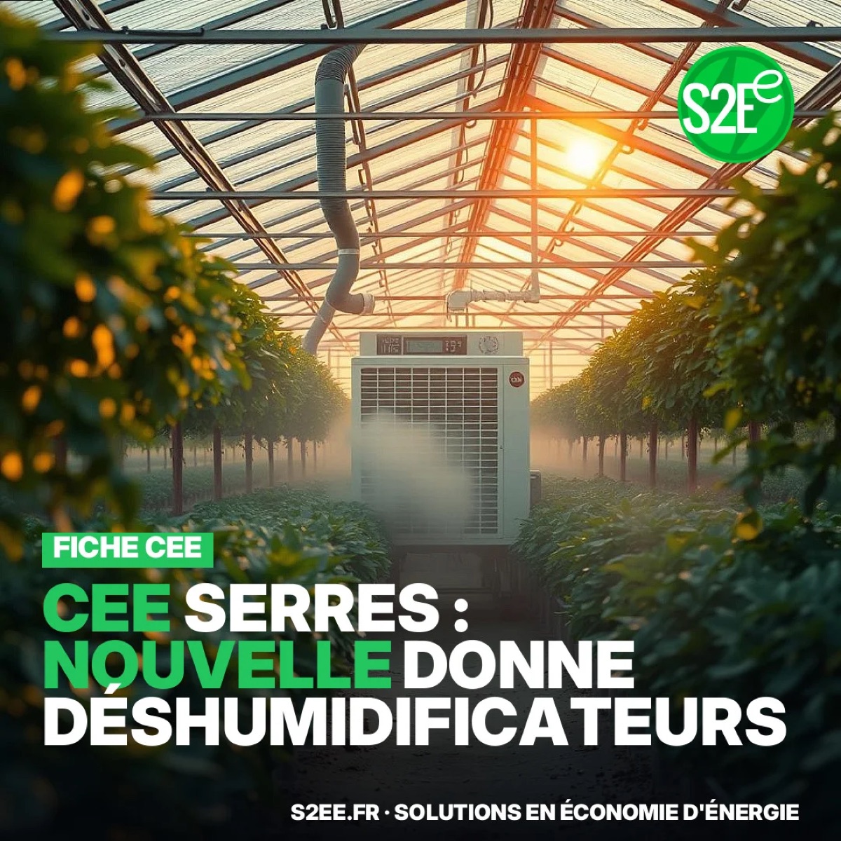 Les CEE évoluent pour les serres agricoles : les déshumidificateurs sont concernés.