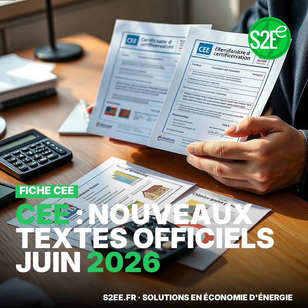 Nouveaux textes officiels CEE publiés ce 2 juin 2026