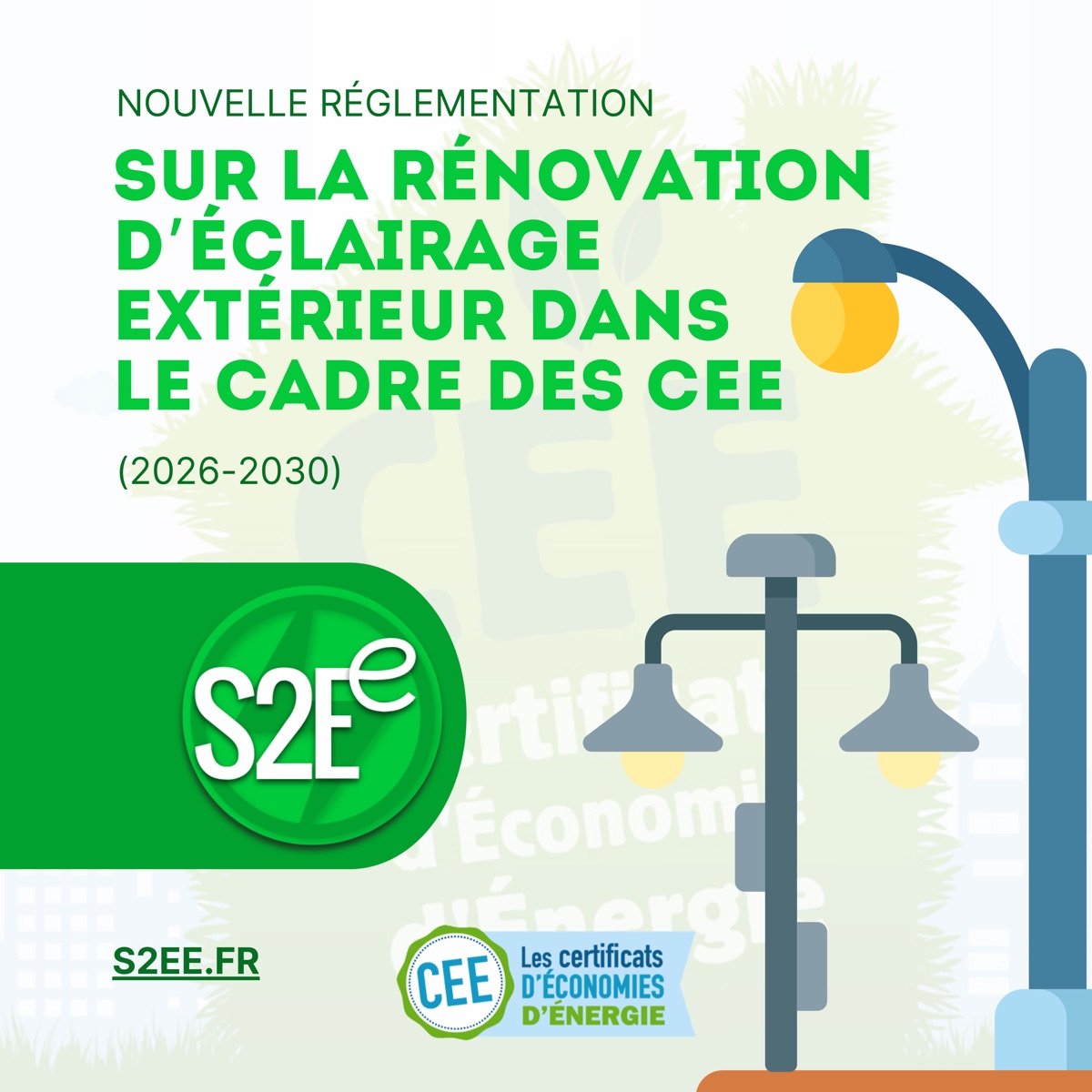 Nouvelle réglementation sur la rénovation d’éclairage extérieur dans le cadre des CEE