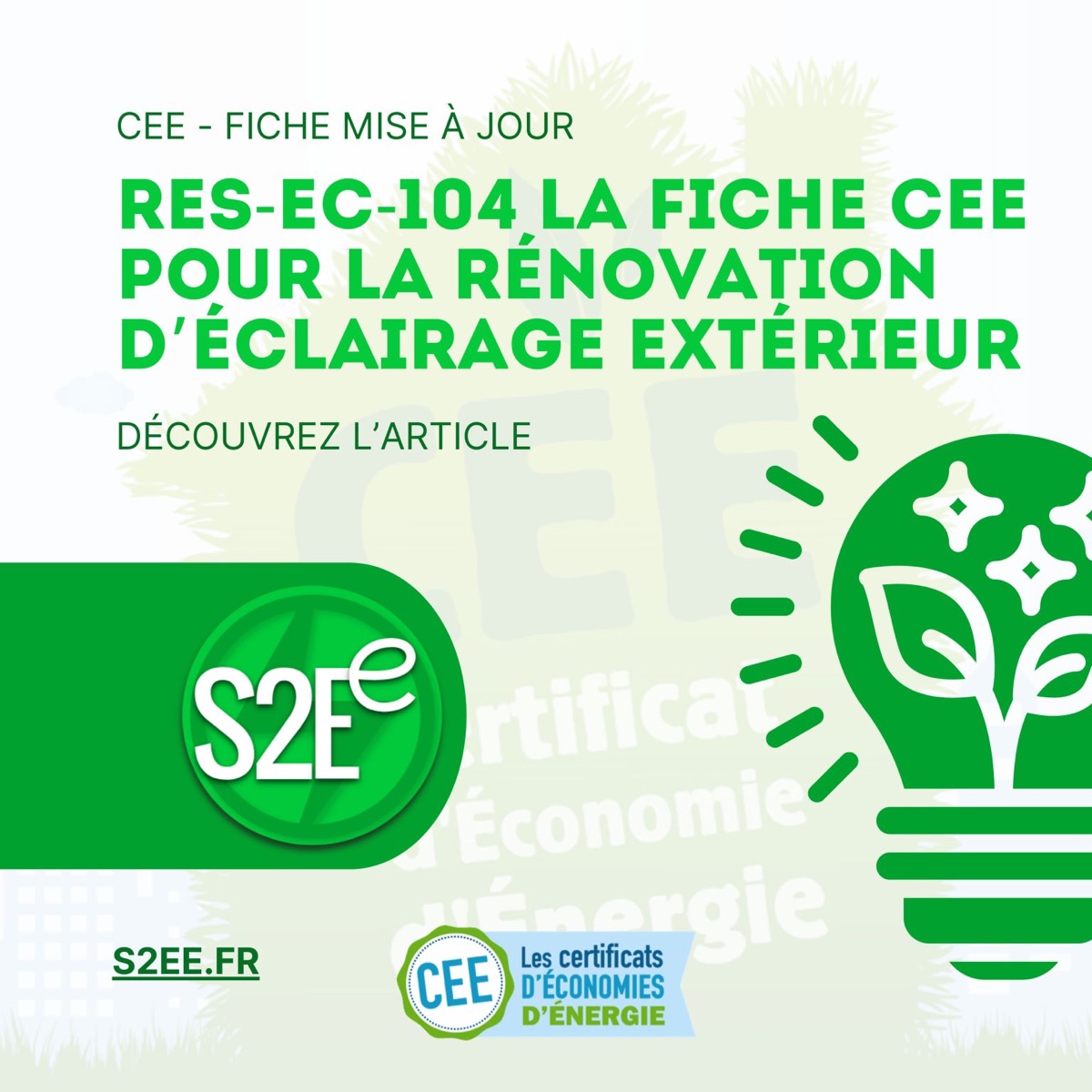 RES-EC-104 : tout comprendre sur la nouvelle fiche CEE dédiée à la rénovation d’éclairage extérieur