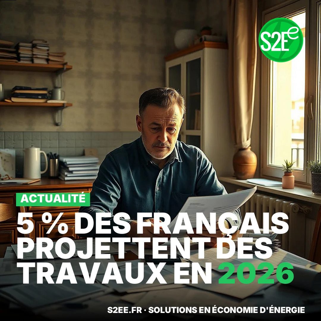 SEULEMENT 5 % DES FRANÇAIS PRÉVOIENT DE RÉNOVER EN 2026