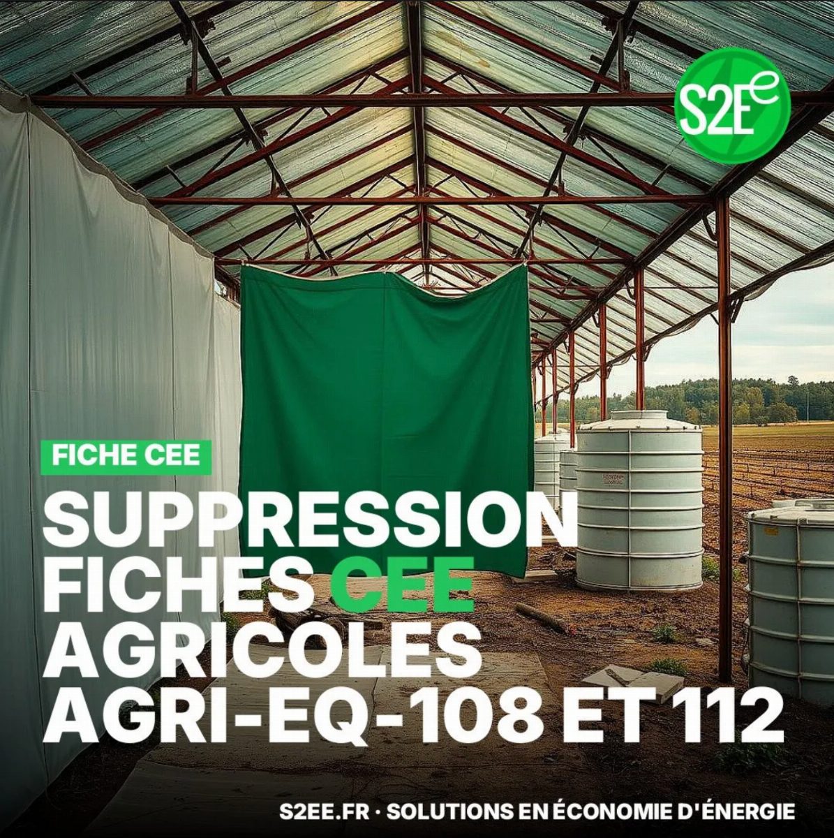 SUPPRESSION DE 2 FICHES CEE AGRICOLES — Arrêté du 19 juin 2026