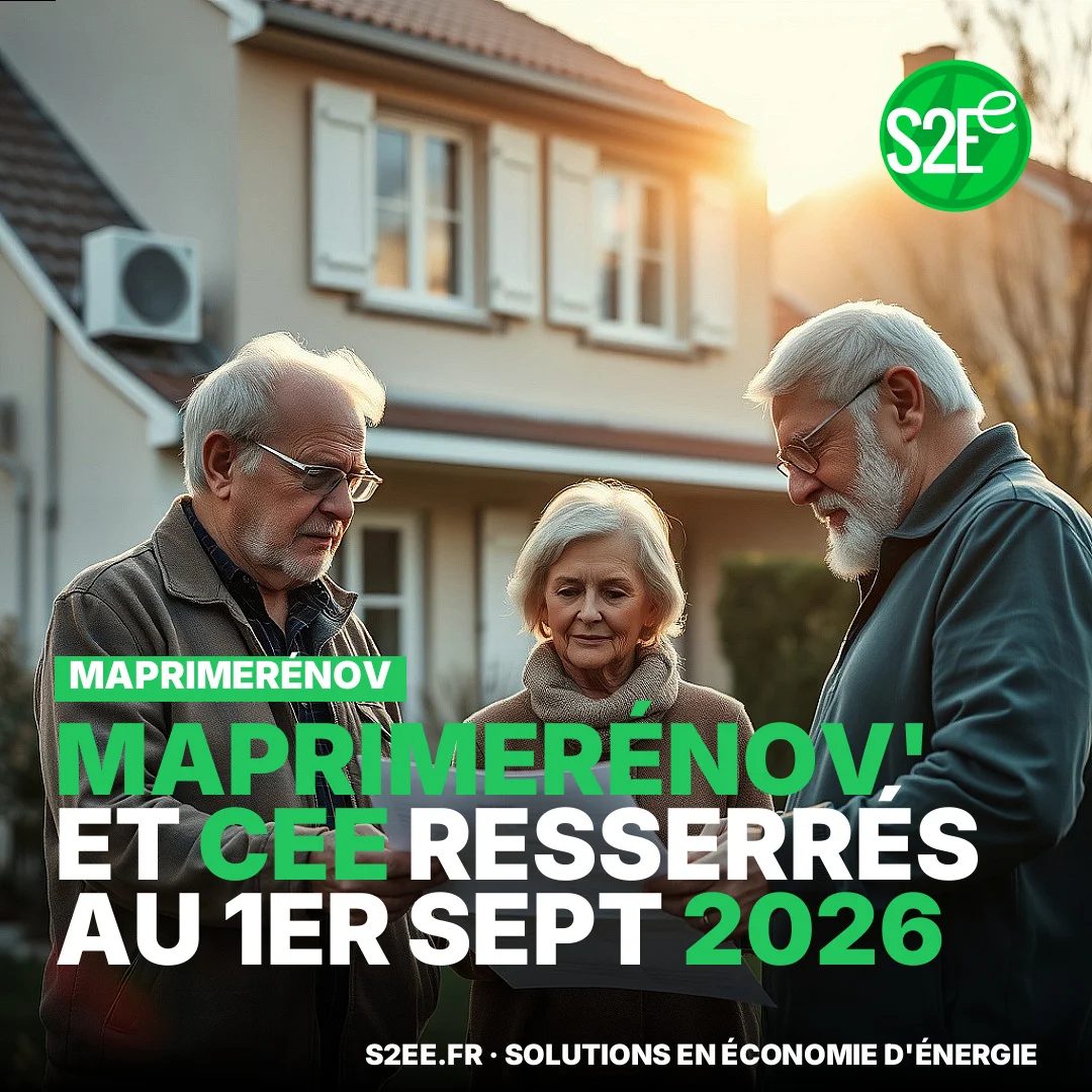 Trois textes publiés le 25 août 2026 rebattent les cartes de MaPrimeRénov' et des CEE, avec effet dès le 1er septembre 2026 : un décret (n° 