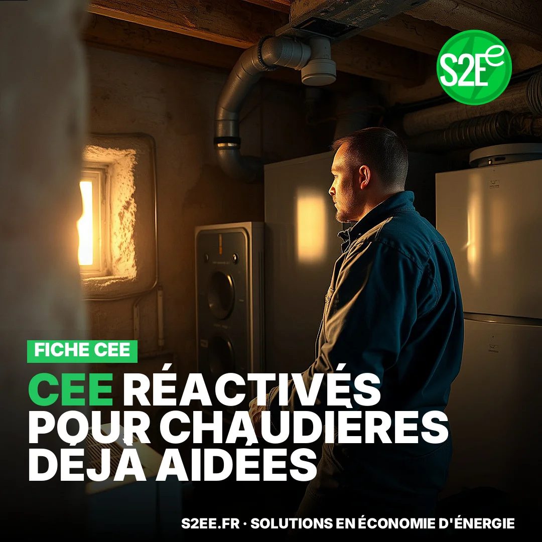 Une chaudière déjà financée par les CEE avant 2021 peut de nouveau être remplacée avec une aide CEE. C'est nouveau, et ça change la donne po