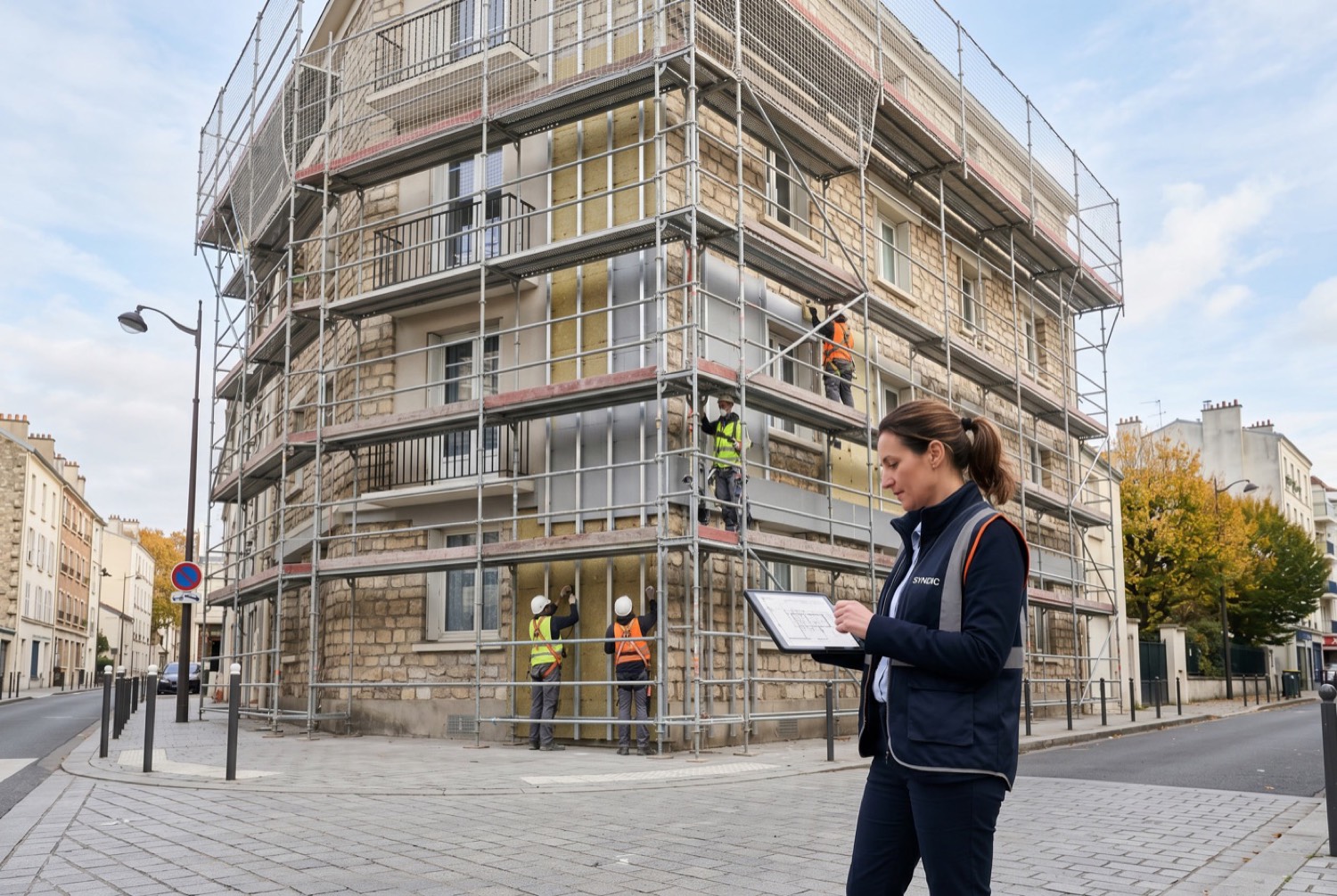 Chantier copropriété en cours — équipe S2EE